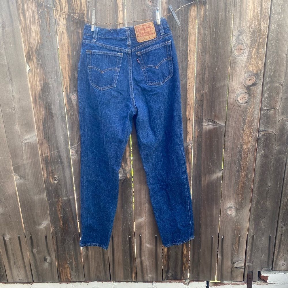 Levi's 17501 vintage made in USA Women's High Rise Jeans in Deep Blue size 11 - Picture 9 of 14